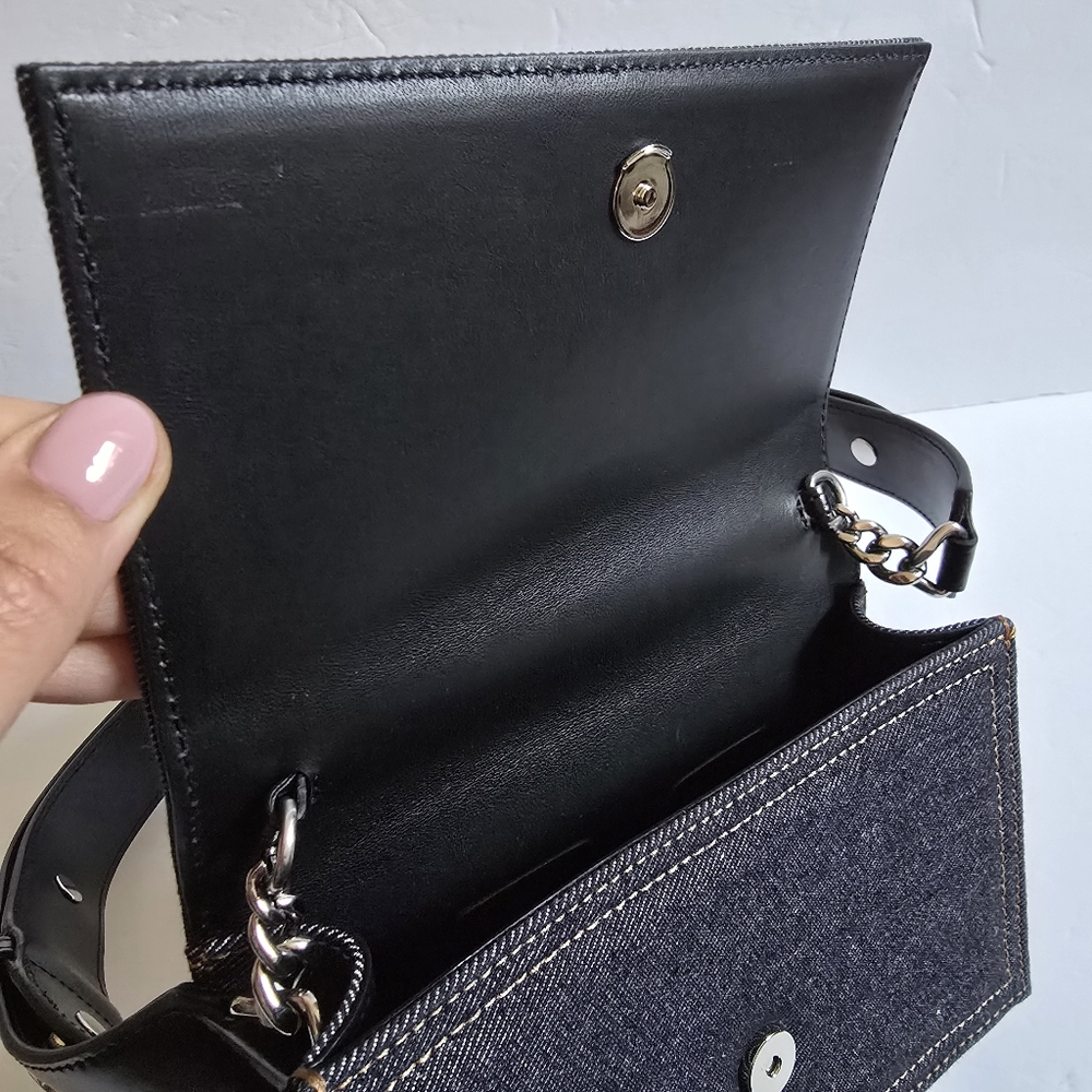 Alexander McQueen Skull Denim Crossbody Bag - Picture 11 of 14